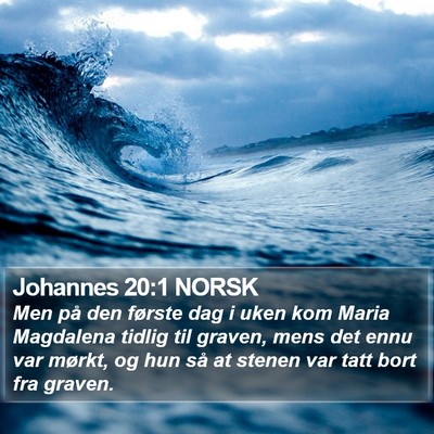 Johannes 20:1 NORSK Bible Verse Image