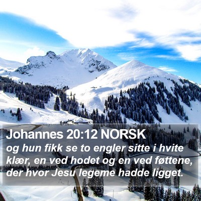 Johannes 20:12 NORSK Bible Verse Image