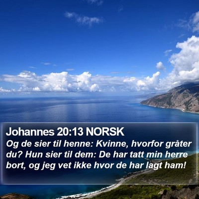 Johannes 20:13 NORSK Bible Verse Image