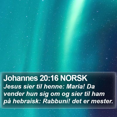 Johannes 20:16 NORSK Bible Verse Image