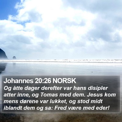 Johannes 20:26 NORSK Bible Verse Image