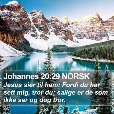 Johannes 20:29 NORSK Bible Verse Image