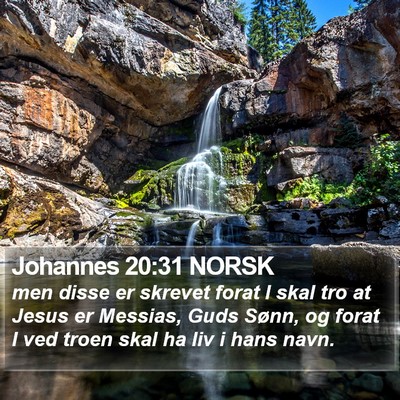 Johannes 20:31 NORSK Bible Verse Image