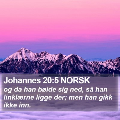 Johannes 20:5 NORSK Bible Verse Image