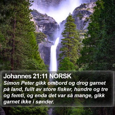 Johannes 21:11 NORSK Bible Verse Image