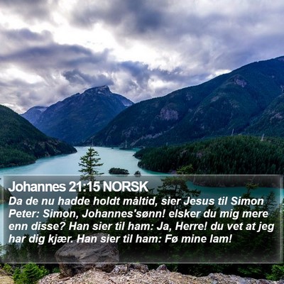 Johannes 21:15 NORSK Bible Verse Image