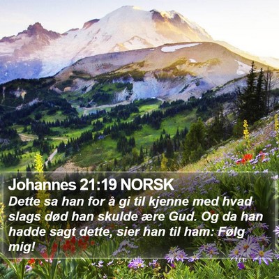 Johannes 21:19 NORSK Bible Verse Image