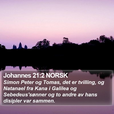 Johannes 21:2 NORSK Bible Verse Image