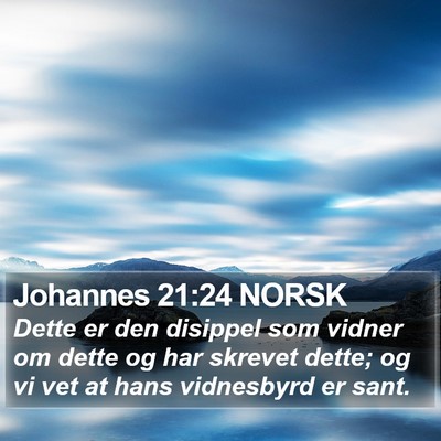 Johannes 21:24 NORSK Bible Verse Image