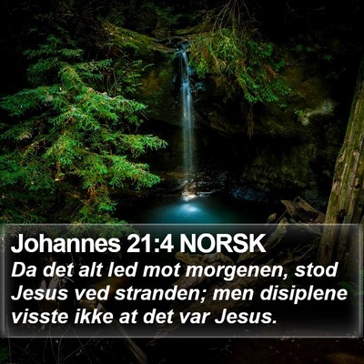 Johannes 21:4 NORSK Bible Verse Image