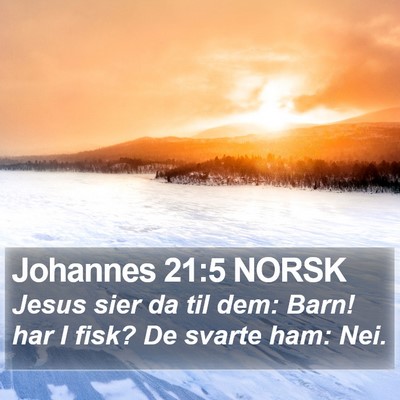 Johannes 21:5 NORSK Bible Verse Image