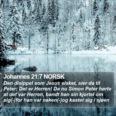 Johannes 21:7 NORSK Bible Verse Image