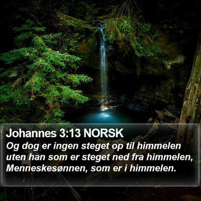 Johannes 3:13 NORSK Bible Verse Image