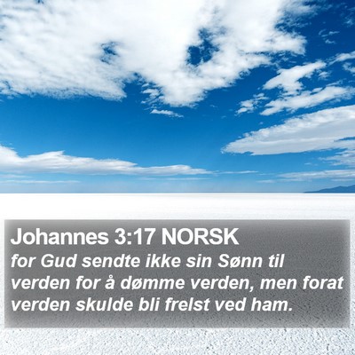 Johannes 3:17 NORSK Bible Verse Image