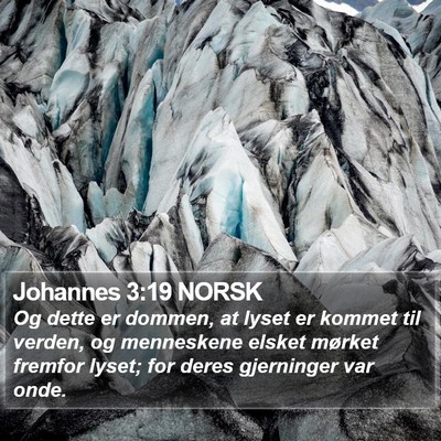 Johannes 3:19 NORSK Bible Verse Image