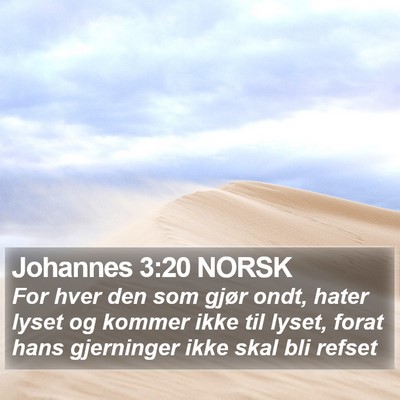 Johannes 3:20 NORSK Bible Verse Image