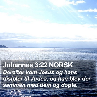 Johannes 3:22 NORSK Bible Verse Image