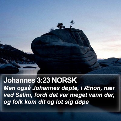 Johannes 3:23 NORSK Bible Verse Image