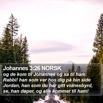 Johannes 3:26 NORSK Bible Verse Image