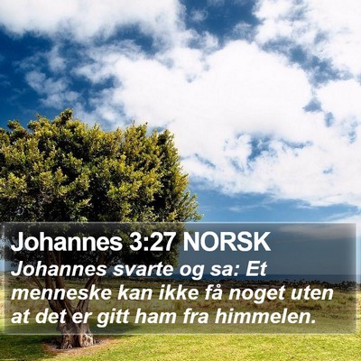 Johannes 3:27 NORSK Bible Verse Image