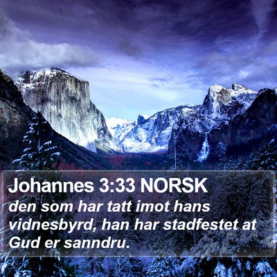 Johannes 3:33 NORSK Bible Verse Image
