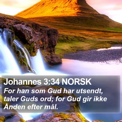 Johannes 3:34 NORSK Bible Verse Image