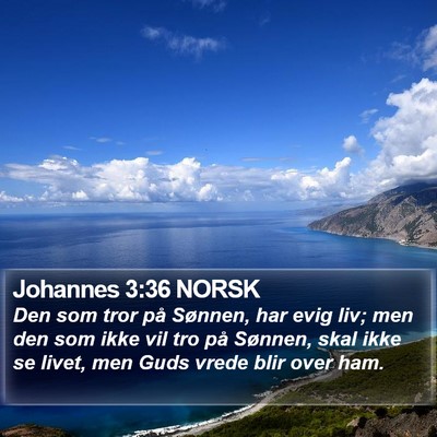 Johannes 3:36 NORSK Bible Verse Image