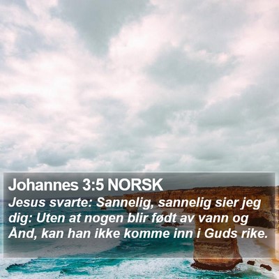 Johannes 3:5 NORSK Bible Verse Image