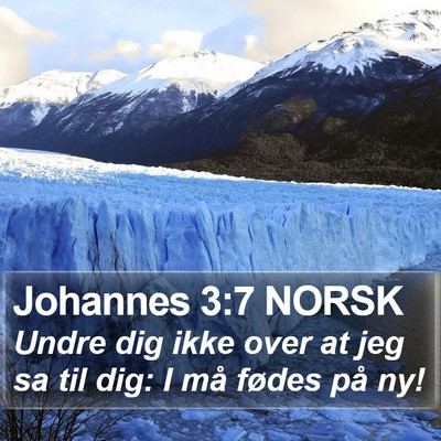 Johannes 3:7 NORSK Bible Verse Image