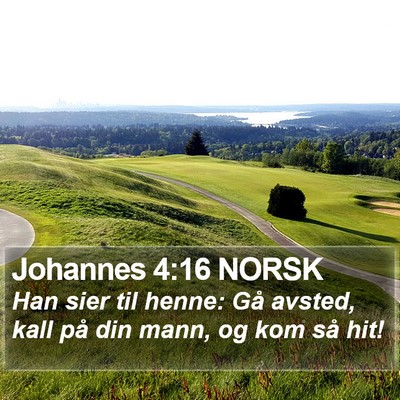 Johannes 4:16 NORSK Bible Verse Image