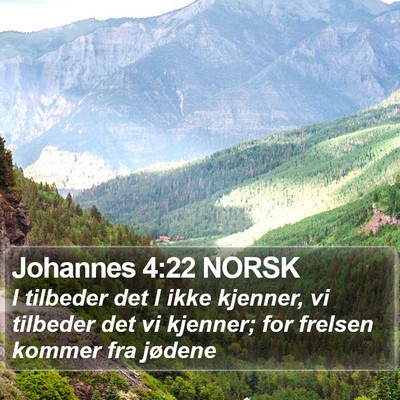 Johannes 4:22 NORSK Bible Verse Image