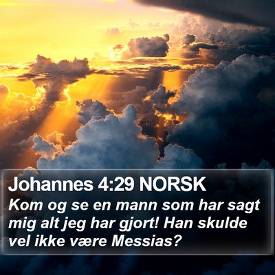 Johannes 4:29 NORSK Bible Verse Image