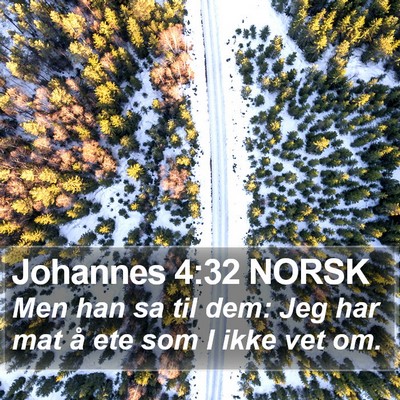 Johannes 4:32 NORSK Bible Verse Image