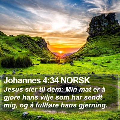 Johannes 4:34 NORSK Bible Verse Image