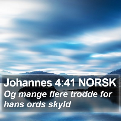 Johannes 4:41 NORSK Bible Verse Image