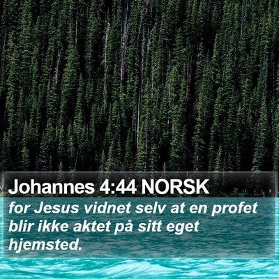 Johannes 4:44 NORSK Bible Verse Image