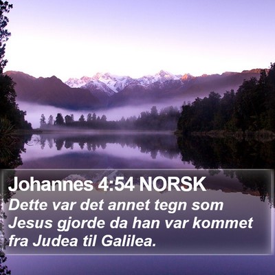 Johannes 4:54 NORSK Bible Verse Image