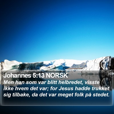 Johannes 5:13 NORSK Bible Verse Image
