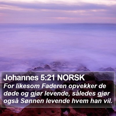Johannes 5:21 NORSK Bible Verse Image