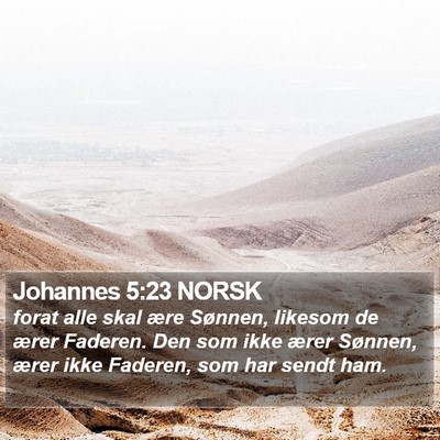 Johannes 5:23 NORSK Bible Verse Image