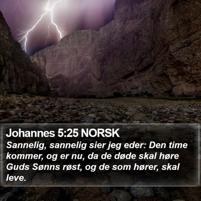 Johannes 5:25 NORSK Bible Verse Image