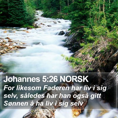 Johannes 5:26 NORSK Bible Verse Image