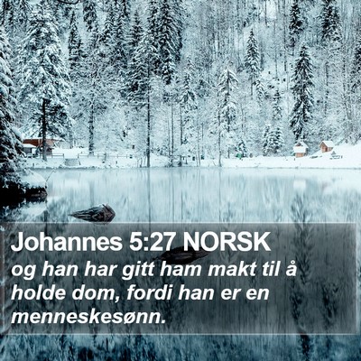 Johannes 5:27 NORSK Bible Verse Image