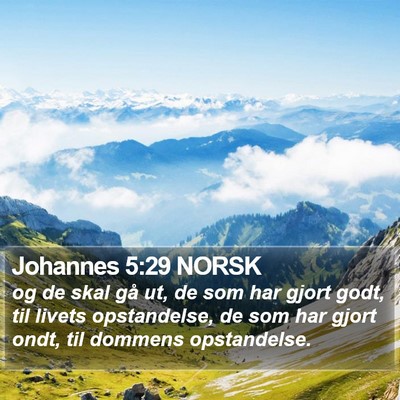 Johannes 5:29 NORSK Bible Verse Image