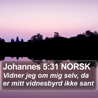 Johannes 5:31 NORSK Bible Verse Image