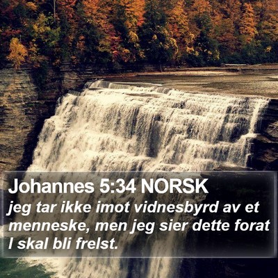 Johannes 5:34 NORSK Bible Verse Image