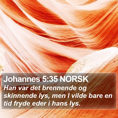 Johannes 5:35 NORSK Bible Verse Image