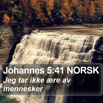 Johannes 5:41 NORSK Bible Verse Image