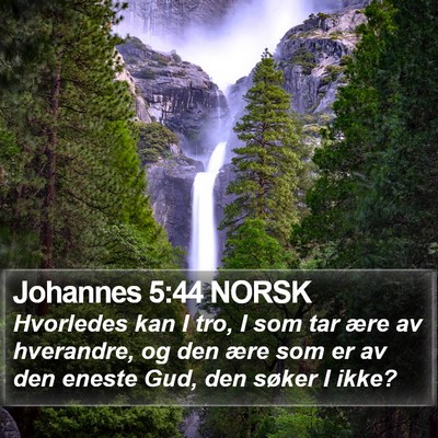Johannes 5:44 NORSK Bible Verse Image
