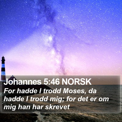 Johannes 5:46 NORSK Bible Verse Image